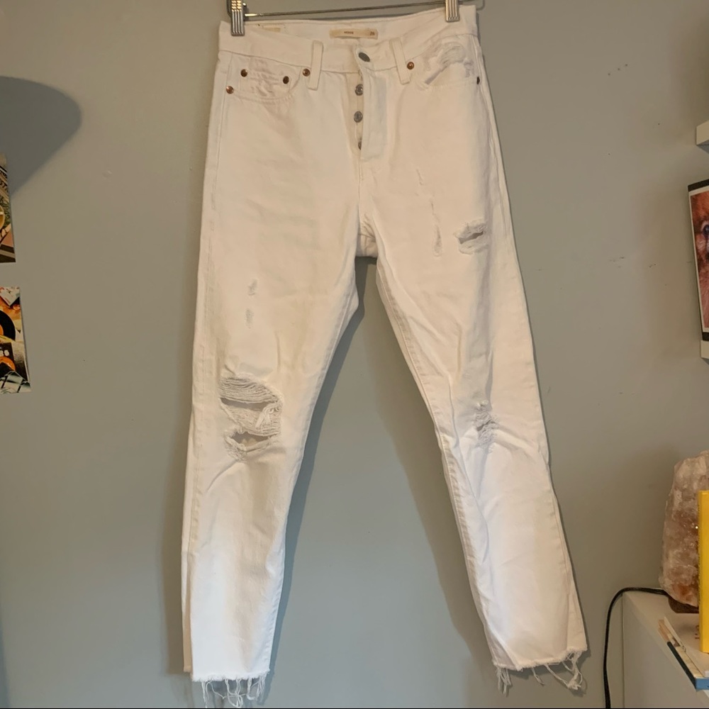 Levi’s Wedgie Jeans White Size 26 - Picture 4 of 11
